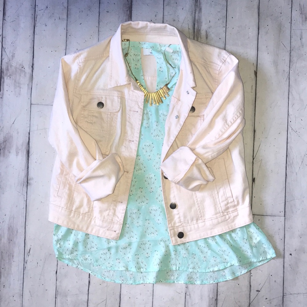 Light pink denim jacket